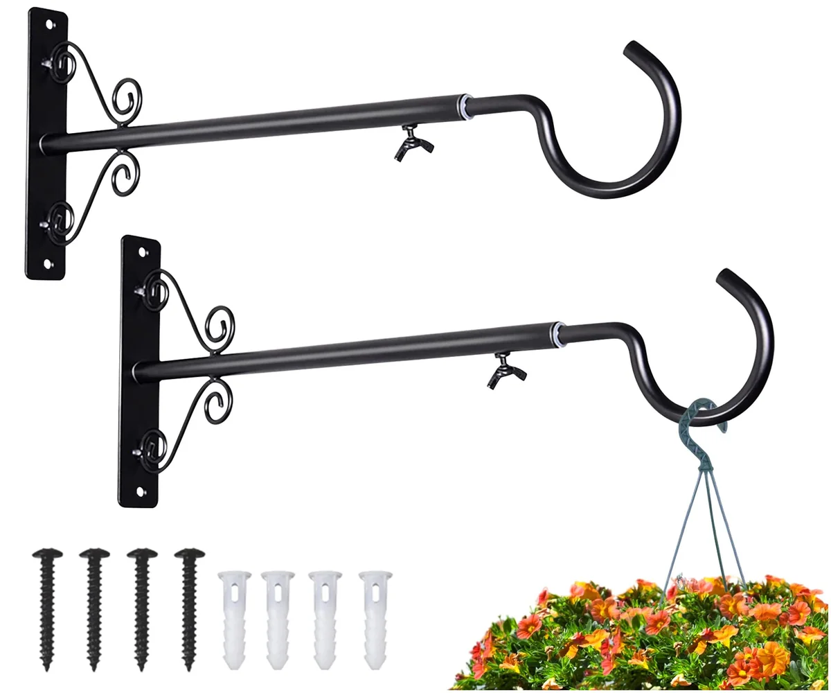 Adjustable Bird Feeder Hangers — Black