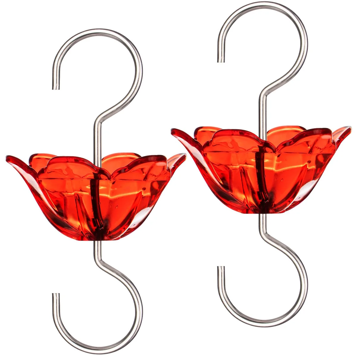 Hummingbird Feeder Ant Moats — Red · 2 Pack