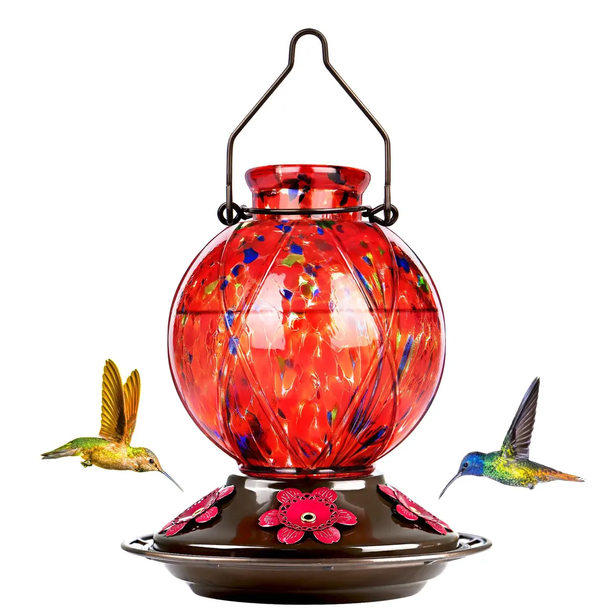 Meshy Ball Glass Hummingbird Feeder
